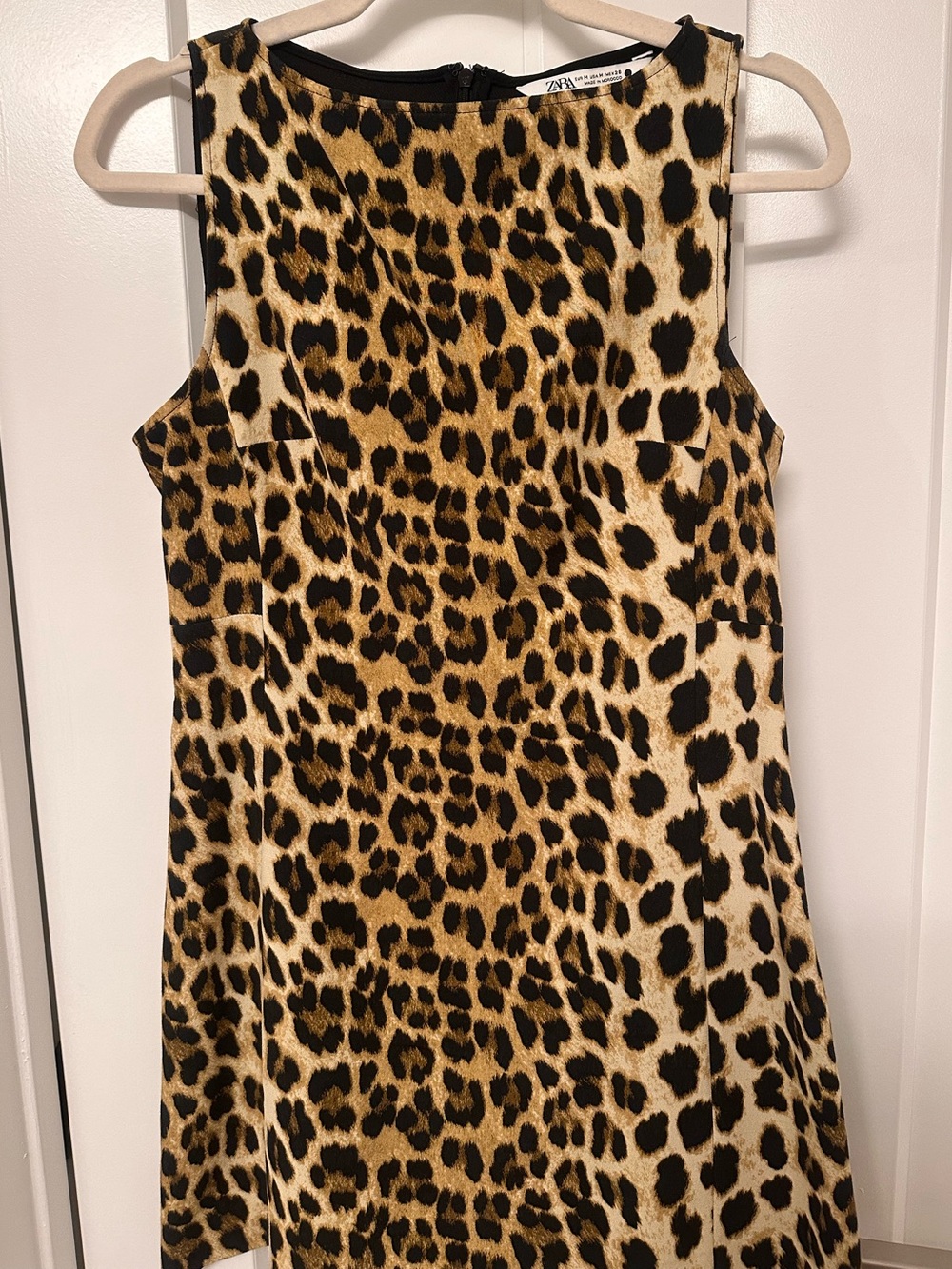 Zara Leopard Print Sleeveless Mini Dress
